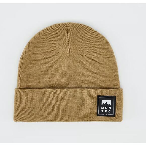 NWT MONTEC Kilo II Beanie Hat Gold Tan Khaki Knit Cuffed One Size - Picture 1 of 5